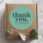 ステッカーありがとう | グリーンモダンレトロ ラウンドシール