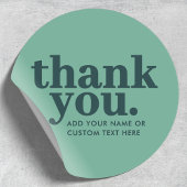 ステッカーありがとう | グリーンモダンレトロ ラウンドシール