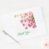 ステッカーありがとう スクエアシール (封筒)