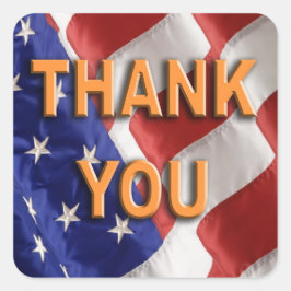ステッカーありがとう スクエアシール