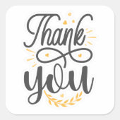 ステッカーありがとう スクエアシール (正面)