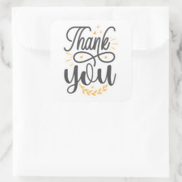 ステッカーありがとう スクエアシール