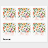 ステッカーありがとう スクエアシール (シート)