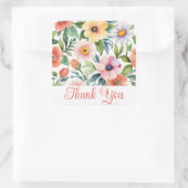 ステッカーありがとう スクエアシール (バッグ)