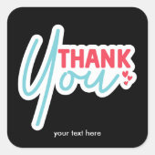ステッカーありがとう スクエアシール (正面)