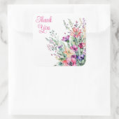 ステッカーありがとう スクエアシール (バッグ)