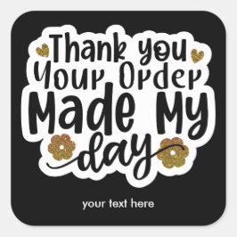 ステッカーありがとう スクエアシール