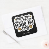 ステッカーありがとう スクエアシール (封筒)