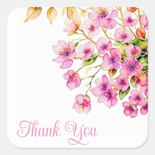 ステッカーありがとう スクエアシール (正面)