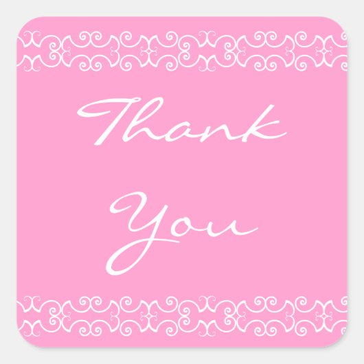 ステッカーありがとう スクエアシール (正面)
