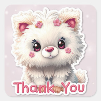 ステッカーありがとう スクエアシール