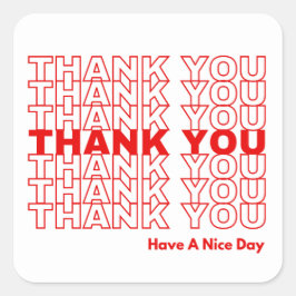 ステッカーありがとう スクエアシール