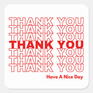 ステッカーありがとう スクエアシール