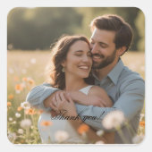 ステッカーありがとう スクエアシール (正面)