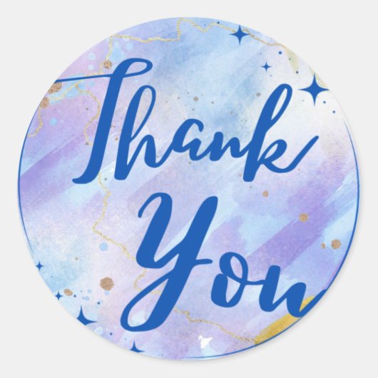 ステッカーありがとう ラウンドシール (正面)