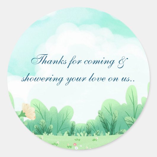 ステッカーありがとう ラウンドシール (正面)