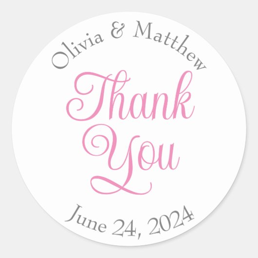 ステッカーありがとう ラウンドシール (正面)