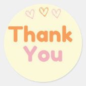 ステッカーありがとう ラウンドシール (正面)