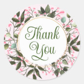 ステッカーありがとう ラウンドシール (正面)