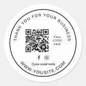 ステッカーありがとう ラウンドシール (正面)