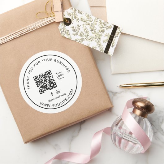 ステッカーありがとう ラウンドシール (ギフト)