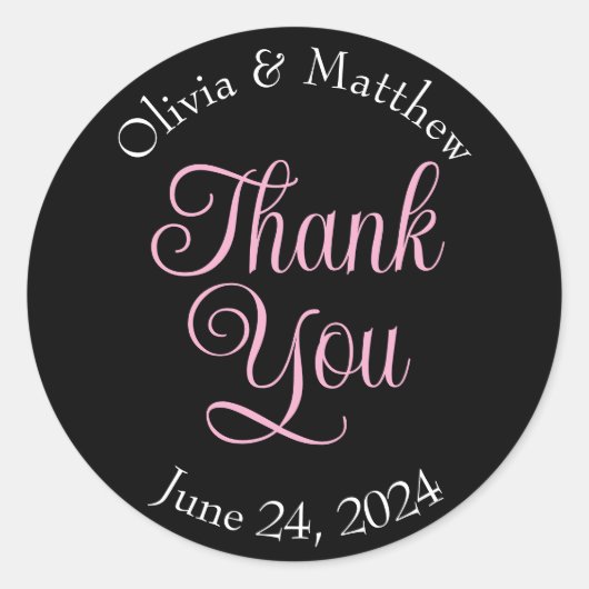 ステッカーありがとう ラウンドシール (正面)