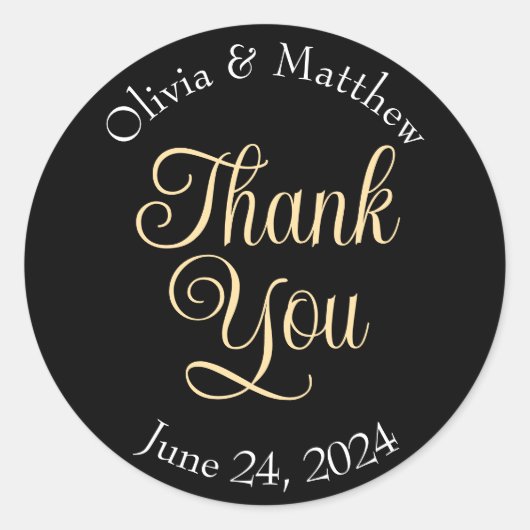 ステッカーありがとう ラウンドシール (正面)