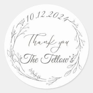 ステッカーありがとう ラウンドシール