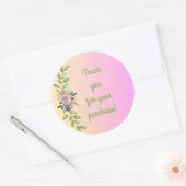 ステッカーありがとう ラウンドシール (封筒)