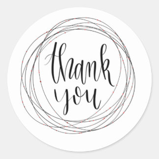 ステッカーありがとう ラウンドシール