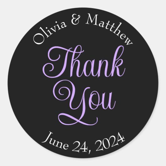 ステッカーありがとう ラウンドシール (正面)