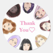 ステッカーありがとう ラウンドシール (正面)