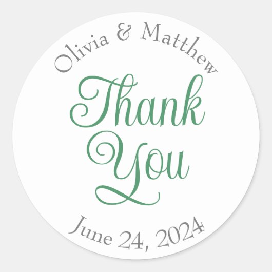 ステッカーありがとう ラウンドシール (正面)