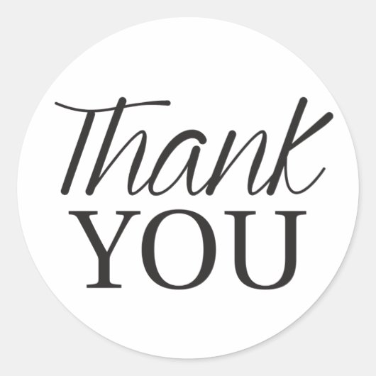 ステッカーありがとう ラウンドシール (正面)