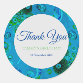 ステッカーありがとう ラウンドシール