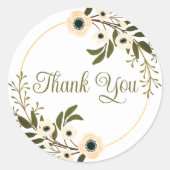 ステッカーありがとう ラウンドシール (正面)