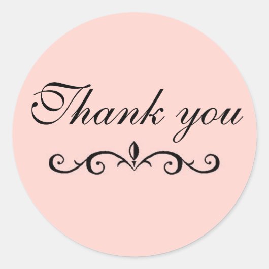 ステッカーありがとう ラウンドシール (正面)