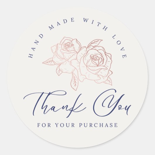 ステッカーありがとう ラウンドシール (正面)