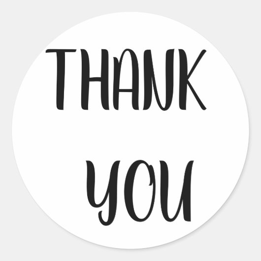 ステッカーありがとう ラウンドシール (正面)