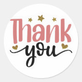 ステッカーありがとう ラウンドシール (正面)