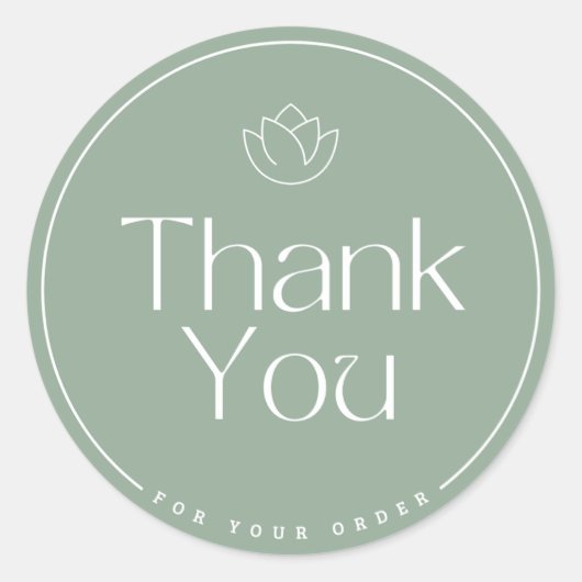 ステッカーありがとう ラウンドシール (正面)