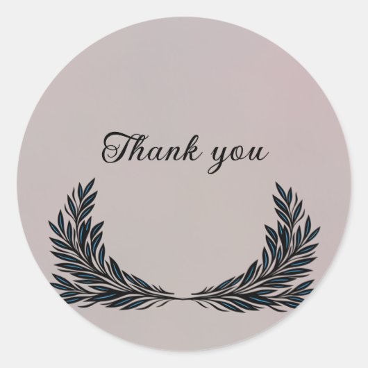 ステッカーありがとう ラウンドシール (正面)