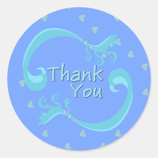 ステッカーありがとう ラウンドシール (正面)