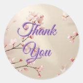 ステッカーありがとう ラウンドシール (正面)