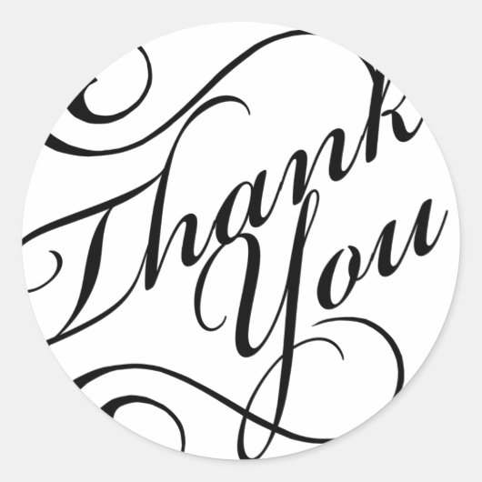 ステッカーありがとう ラウンドシール (正面)