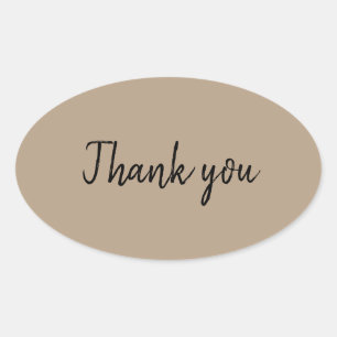 ステッカーありがとう 楕円形シール