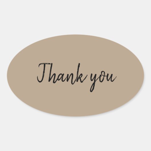 ステッカーありがとう 楕円形シール (正面)