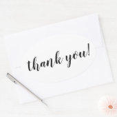 ステッカーありがとう 楕円形シール (封筒)