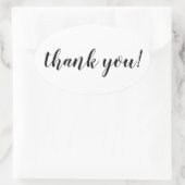 ステッカーありがとう 楕円形シール (バッグ)