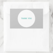 ステッカーありがとう 長方形シール (バッグ)